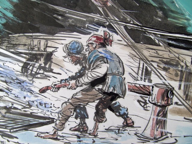 Werken in storm en regenvlagen
